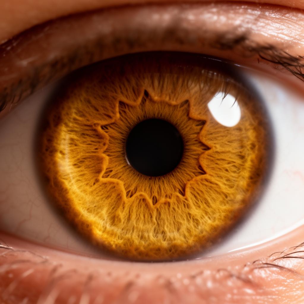 Realistic photograph of a Amber iris