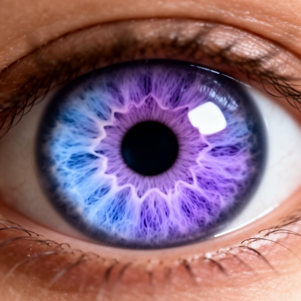Realistic photograph of a Violet (Alexandria) iris