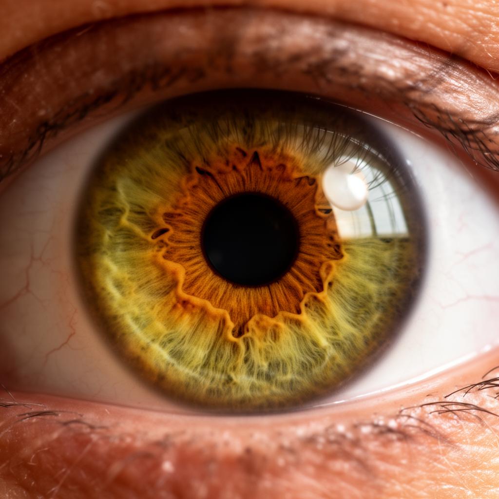 Realistic photograph of a Warm Hazel iris