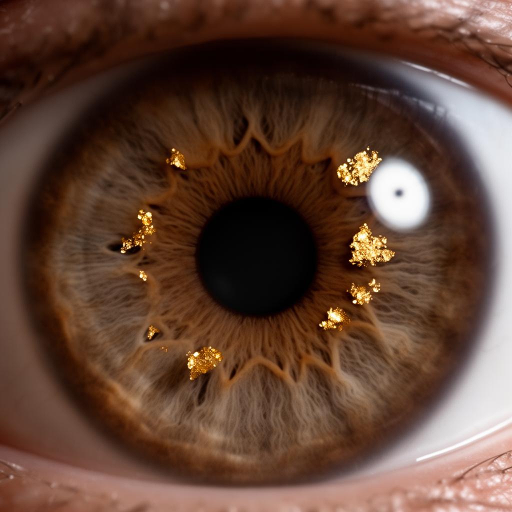 Realistic photograph of a Medium Brown iris