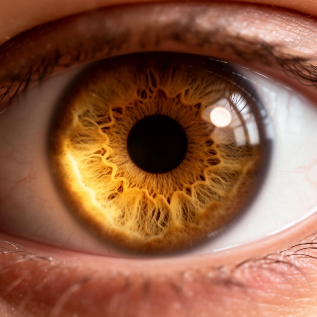 Realistic photograph of a Light Brown iris