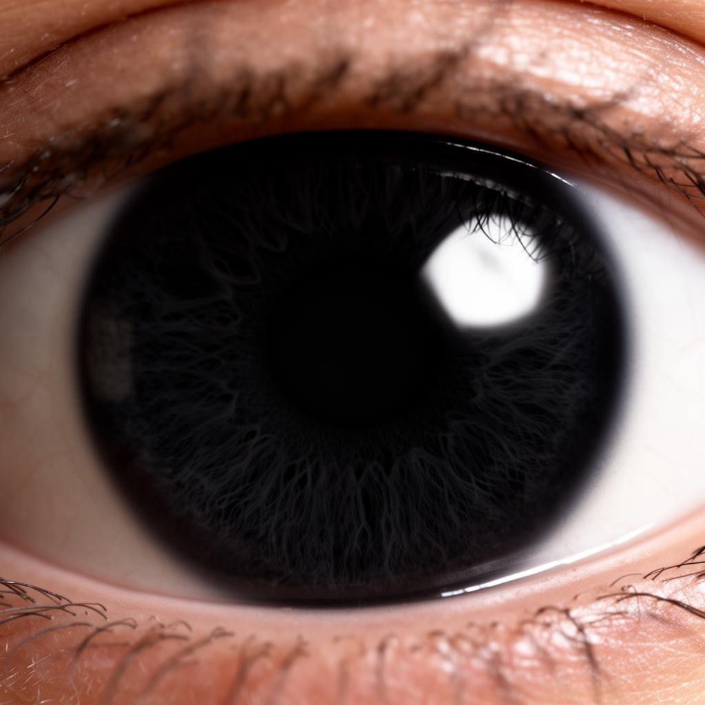Realistic photograph of a Black-Brown iris