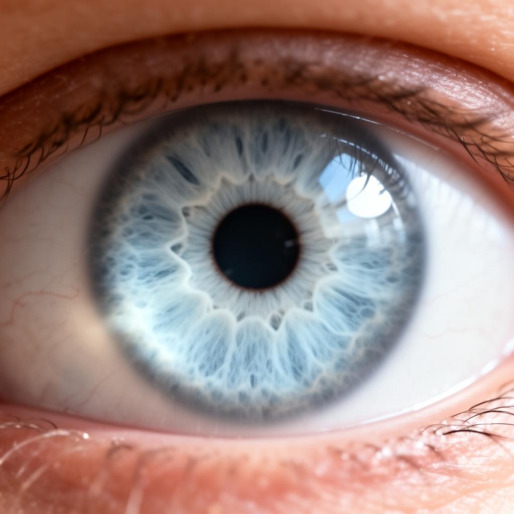 Realistic photograph of a Light Blue iris